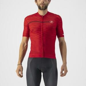 CASTELLI Cyklistický dres s krátkym rukávom - INSIDER - červená XS