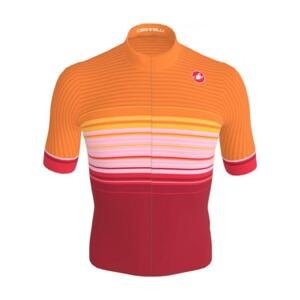 CASTELLI Cyklistický dres s krátkym rukávom - SQUADRA GUEST DESIGNER A019 - oranžová/červená