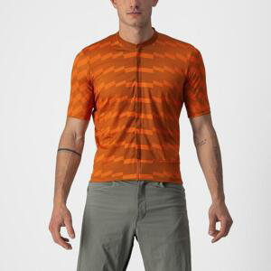 CASTELLI Cyklistický dres s krátkym rukávom - UNLIMITED STERRATO - oranžová 3XL