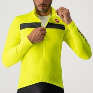 CASTELLI Cyklistický dres s dlhým rukávom zimný - PURO 3 - žltá S