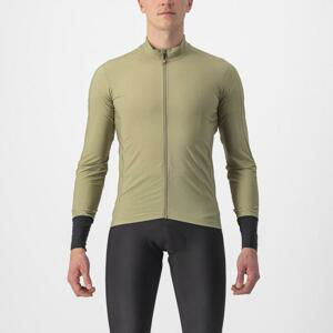 CASTELLI Cyklistický dres s dlhým rukávom zimný - FLIGHT LS AIR - zelená 3XL