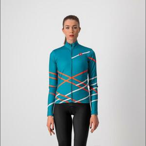 CASTELLI Cyklistický dres s dlhým rukávom zimný - DIAGONAL - modrá XL