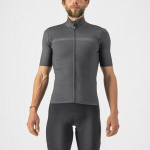 CASTELLI Cyklistický dres s krátkym rukávom - PRO THERMAL MID - šedá XS