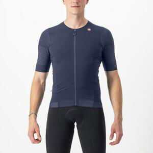 CASTELLI Cyklistický dres s krátkym rukávom - PREMIO BLACK - modrá XS
