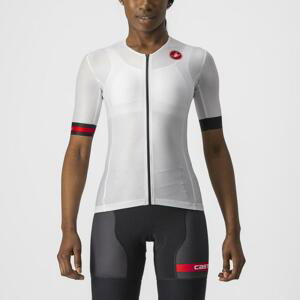 CASTELLI Cyklistický dres s krátkym rukávom - FREE SPEED 2W RACE - biela/čierna L