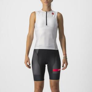 CASTELLI Cyklistický dres bez rukávov - FREE W TRI - biela XL