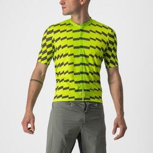 CASTELLI Cyklistický dres s krátkym rukávom - UNLIMITED STERRATO - svetlo zelená/šedá L