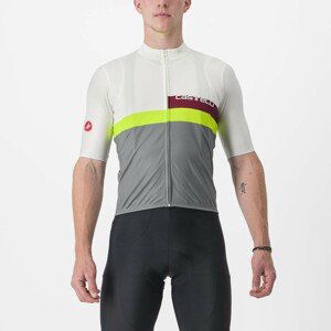 CASTELLI Cyklistický dres s krátkym rukávom - A BLOCCO - biela/šedá/svetlo zelená/bordová S