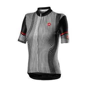 CASTELLI Cyklistický dres s krátkym rukávom -  ILLUSIONE - čierna/biela