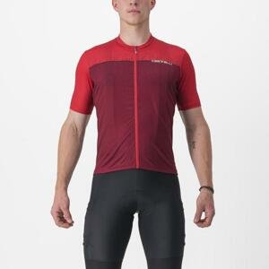 CASTELLI Cyklistický dres s krátkym rukávom - UNLIMITED ENTRATA - červená XS