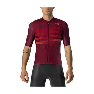 CASTELLI Cyklistický dres s krátkym rukávom - ENDURANCE PRO - bordová XL
