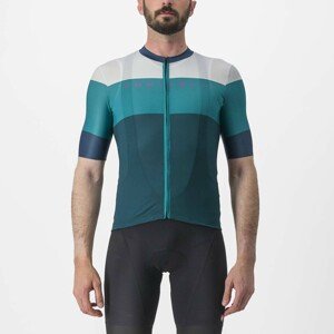 CASTELLI Cyklistický dres s krátkym rukávom - SEZIONE - zelená XS