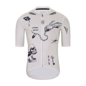 HOLOKOLO Cyklistický dres s krátkym rukávom - TATTOO ELITE - čierna/ivory XL