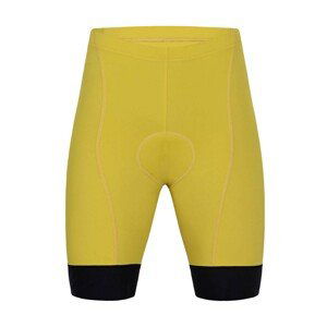 HOLOKOLO Cyklistické nohavice krátke bez trakov - ELITE - žltá/čierna XL