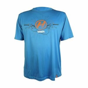 HAVEN Cyklistický dres s krátkym rukávom - NAVAHO II SHORT - modrá/oranžová S