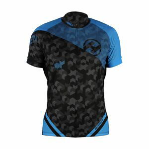 HAVEN Cyklistický dres s krátkym rukávom - SINGLETRAIL - čierna/modrá 4XL