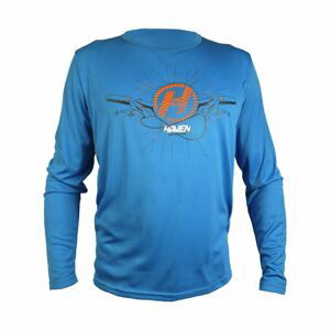 HAVEN Cyklistický dres s dlhým rukávom letný - NAVAHO II LONG - modrá/oranžová S