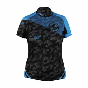 HAVEN Cyklistický dres s krátkym rukávom - SINGLETRAIL WOMEN - čierna/modrá XL