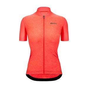 SANTINI Cyklistický dres s krátkym rukávom - COLORE PURO - oranžová XL