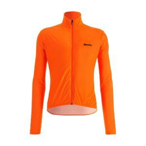 SANTINI Cyklistická vetruodolná bunda - NEBULA  - oranžová 3XL