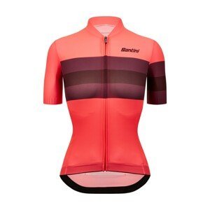 SANTINI Cyklistický dres s krátkym rukávom - ECO SLEEK BENGAL - červená XS