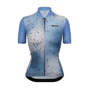SANTINI Cyklistický dres s krátkym rukávom - FANGO - modrá