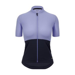 SANTINI Cyklistický dres s krátkym rukávom - COLORE RIGA - fialová/modrá L