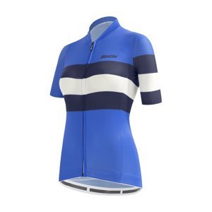 SANTINI Cyklistický dres s krátkym rukávom - ECOSLEEK BENGAL LADY - modrá/biela S