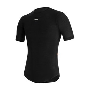 SANTINI Cyklistické tričko s krátkym rukávom - DRY - čierna M-L