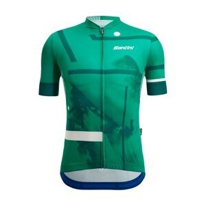 SANTINI Cyklistický dres s krátkym rukávom - DELTA BERG - zelená 4XL
