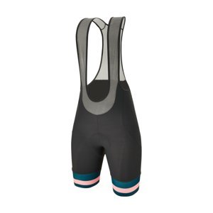 SANTINI Cyklistické nohavice krátke s trakmi - KARMA BENGAL - šedá L