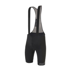 SANTINI Cyklistické nohavice krátke s trakmi - IMPACT PRO - čierna 2XL