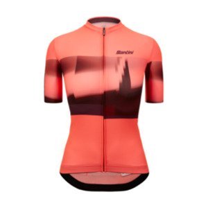SANTINI Cyklistický dres s krátkym rukávom - MIRAGE - červená S