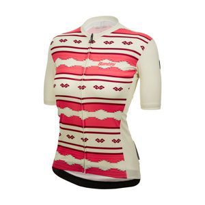 SANTINI Cyklistický dres s krátkym rukávom - PENDELTON - červená/biela M