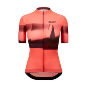 SANTINI Cyklistický dres s krátkym rukávom - MIRAGE - červená 2XS