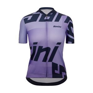 SANTINI Cyklistický dres s krátkym rukávom - KARMA LOGO - fialová/čierna S