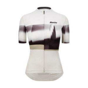 SANTINI Cyklistický dres s krátkym rukávom - MIRAGE - biela/čierna XL