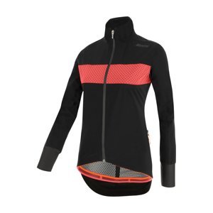 SANTINI Cyklistická vetruodolná bunda - GUARD MERCURIO LADY - čierna/oranžová