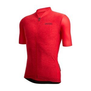 SANTINI Cyklistický dres s krátkym rukávom - COLORE PURO - červená 3XL
