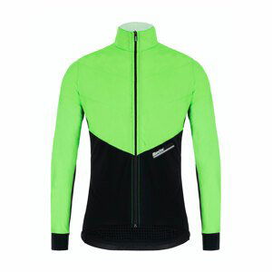 SANTINI Cyklistická zateplená bunda - REDUX VIGOR - svetlo zelená/čierna M