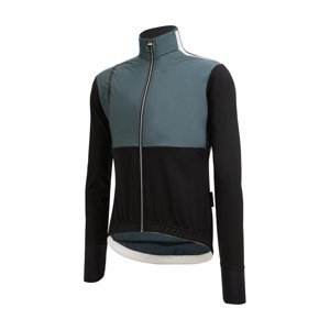 SANTINI Cyklistická zateplená bunda - VEGA ABSOLUTE - čierna/šedá