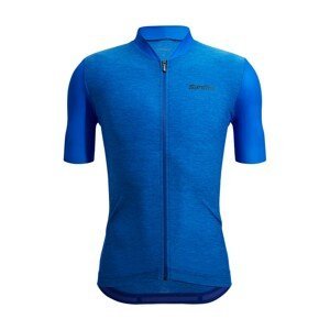 SANTINI Cyklistický dres s krátkym rukávom - COLORE PURO - modrá M