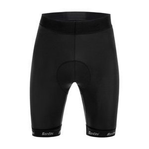 SANTINI Cyklistické nohavice krátke bez trakov - CUBO - čierna XL