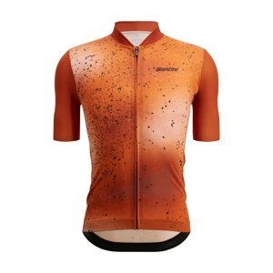 SANTINI Cyklistický dres s krátkym rukávom - FANGO - oranžová XL