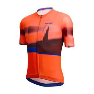 SANTINI Cyklistický dres s krátkym rukávom - MIRAGE - oranžová 4XL