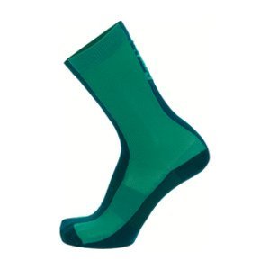 SANTINI Cyklistické ponožky klasické - PURO - zelená M-L