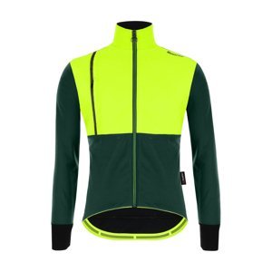 SANTINI Cyklistická vodeodolná pláštenka - VEGA ABSOLUTE - žltá/zelená 2XL