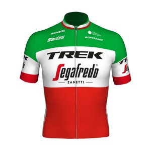 SANTINI Cyklistický dres s krátkym rukávom - TREK SEGAFREDO - zelená/červená/biela 2XS