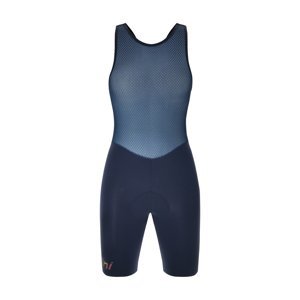 SANTINI Cyklistické nohavice krátke s trakmi - UNICO - modrá XS