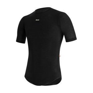SANTINI Cyklistické tričko s krátkym rukávom - DRY - čierna XS-S